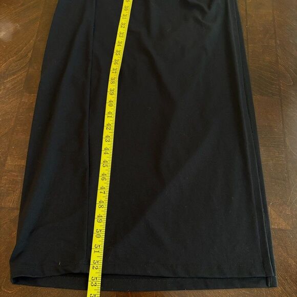 Susana Monaco Black Thin Strap Ruched Side Slit Dress Size M Party Cocktail Sexy - Picture 10 of 10